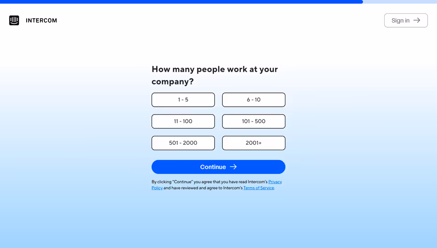 Intercom Account Setup