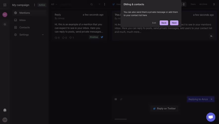 MentionFunnel Product Tour
