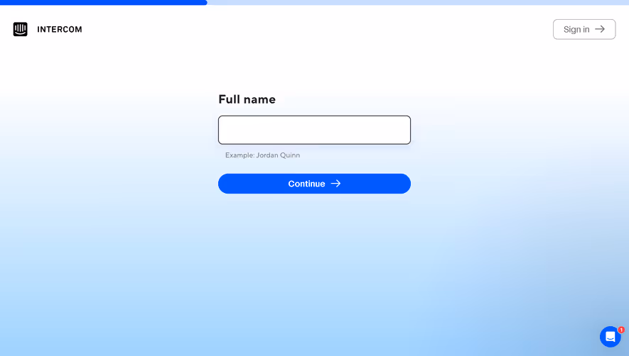 Intercom Account Setup