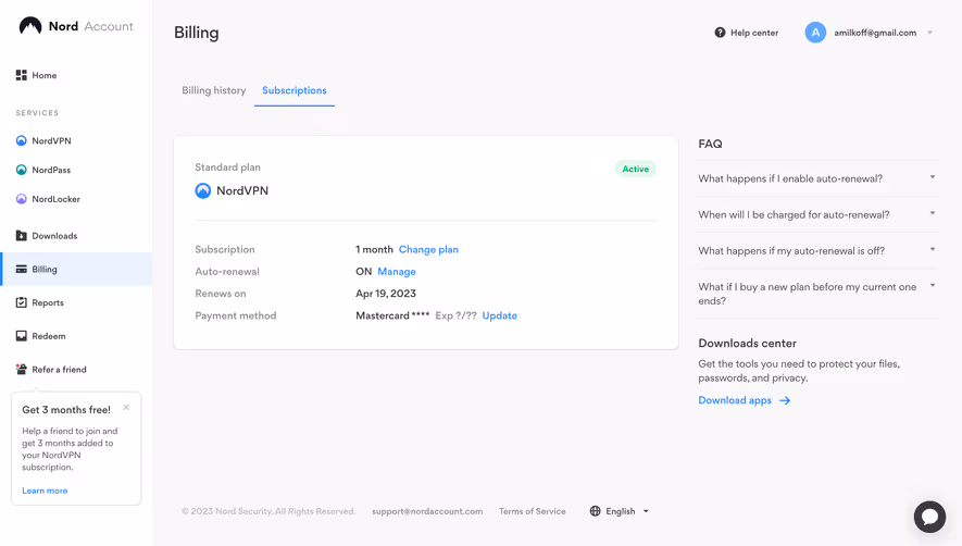Nord VPN Subscriptions