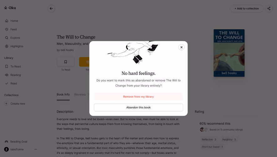 Oku Remove From Library Confirmation