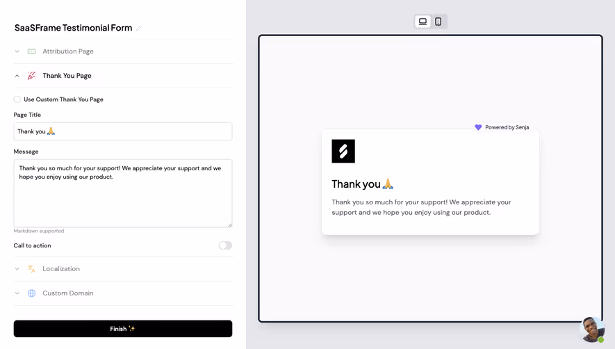 Senja User Onboarding