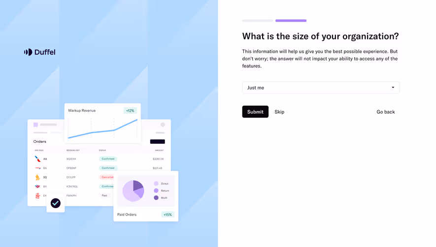 Duffel Account Setup