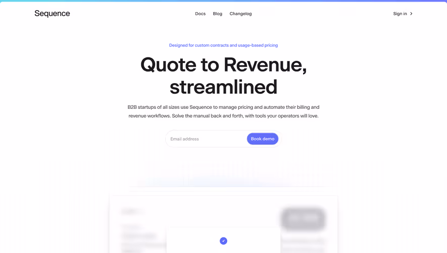 Sequence Landing Page