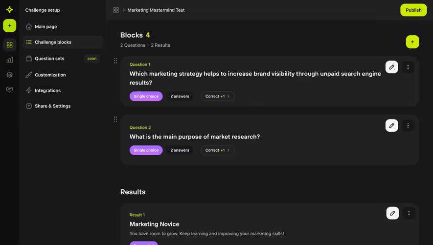 Meiro Challenge Blocks Setup