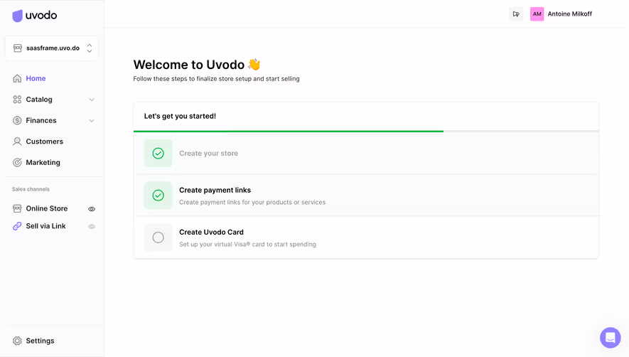 Uvodo Uvodo Welcome Screen