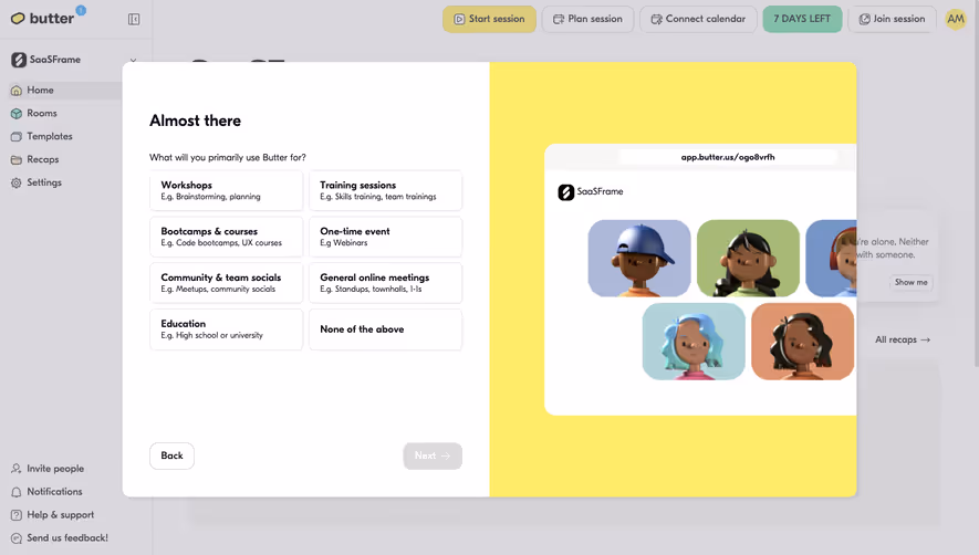 Butter User Onboarding