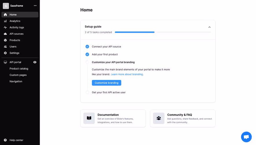 Blobr User Onboarding