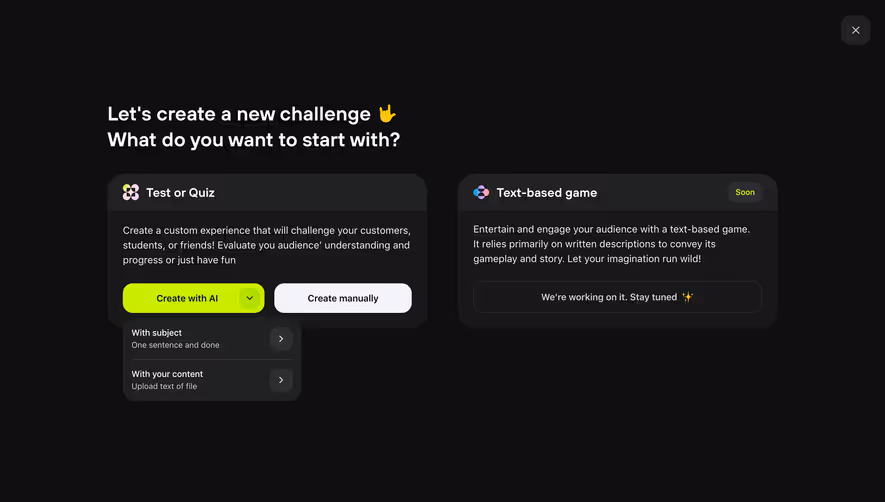 Meiro Create A Challenge