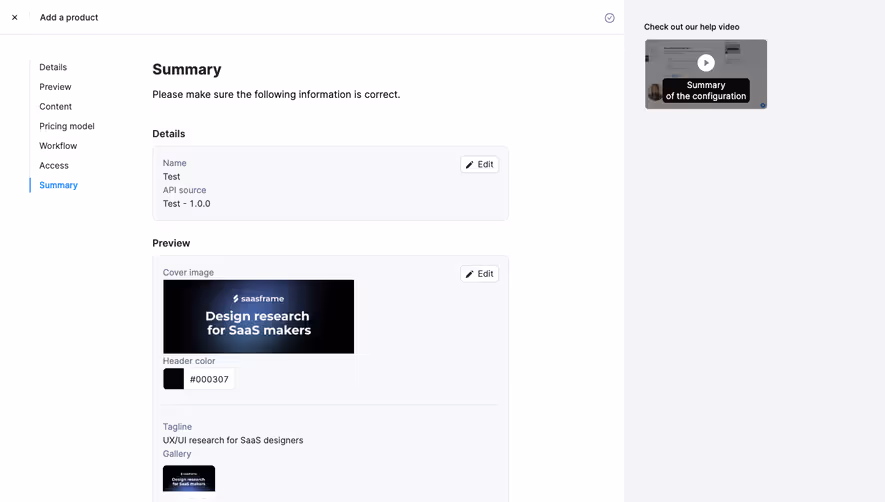 Blobr Add Product Summary