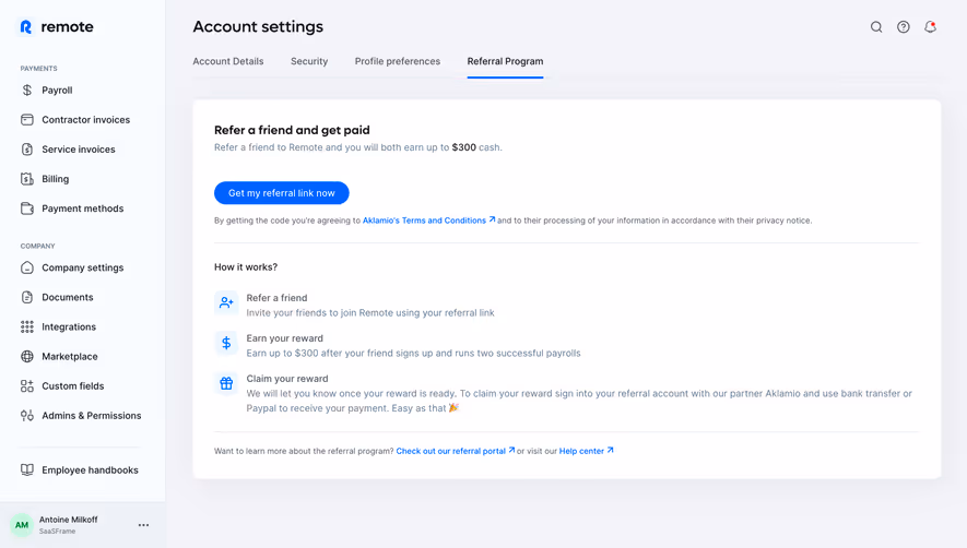Remote Enable Referral