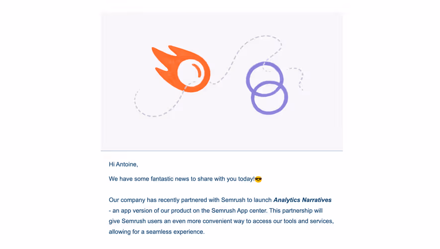 Narrative BI Announcement Emails