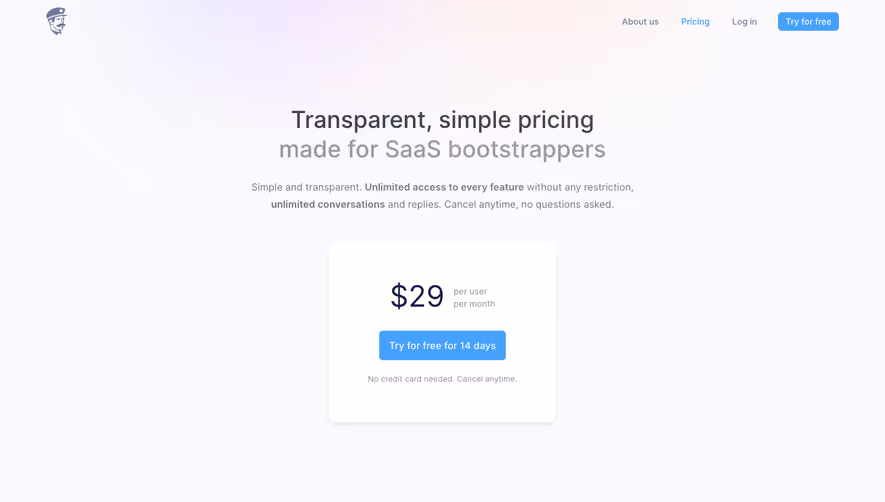 Fernand Pricing Page