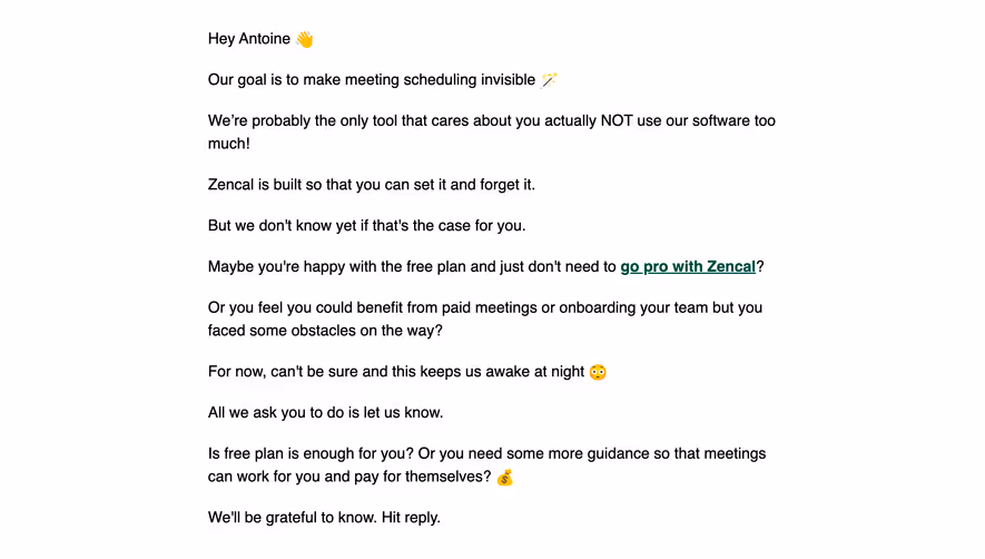 Zencal Onboarding Email