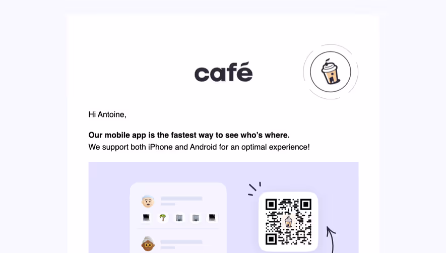 Café Onboarding Email