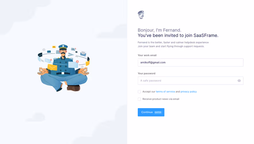 Fernand Invite Team Members