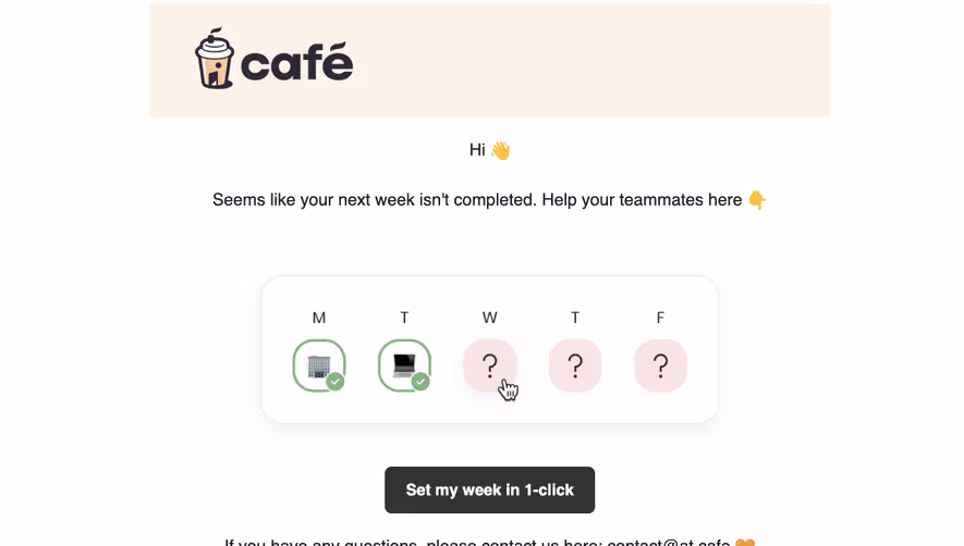 Café Activation Emails