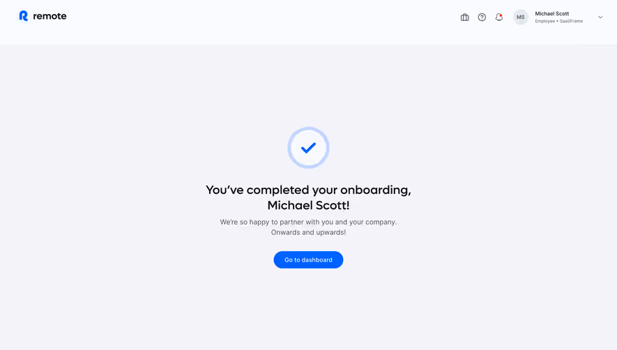 Remote Onboarding Successfully Completed
