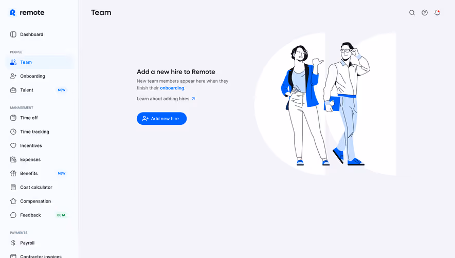 Remote Empty Team Table