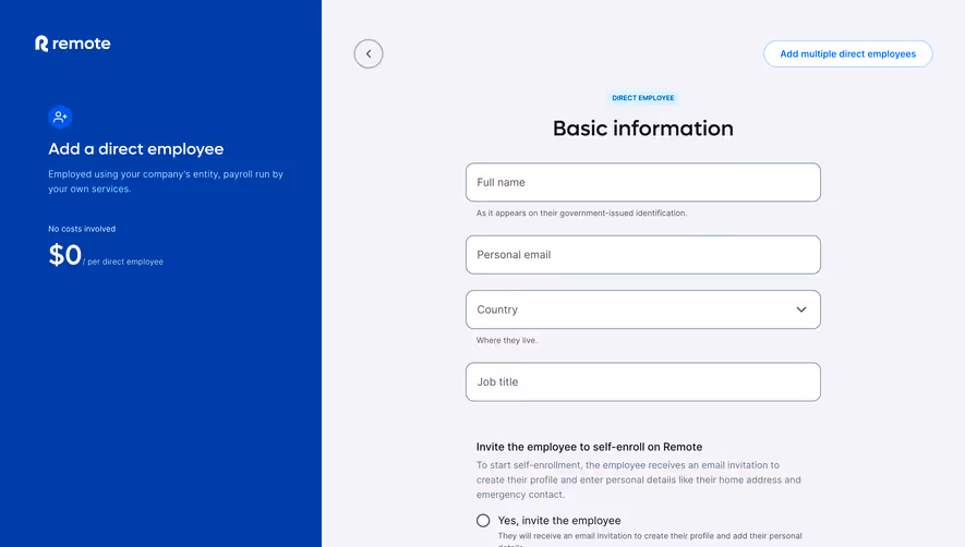 Remote Add A New Hire