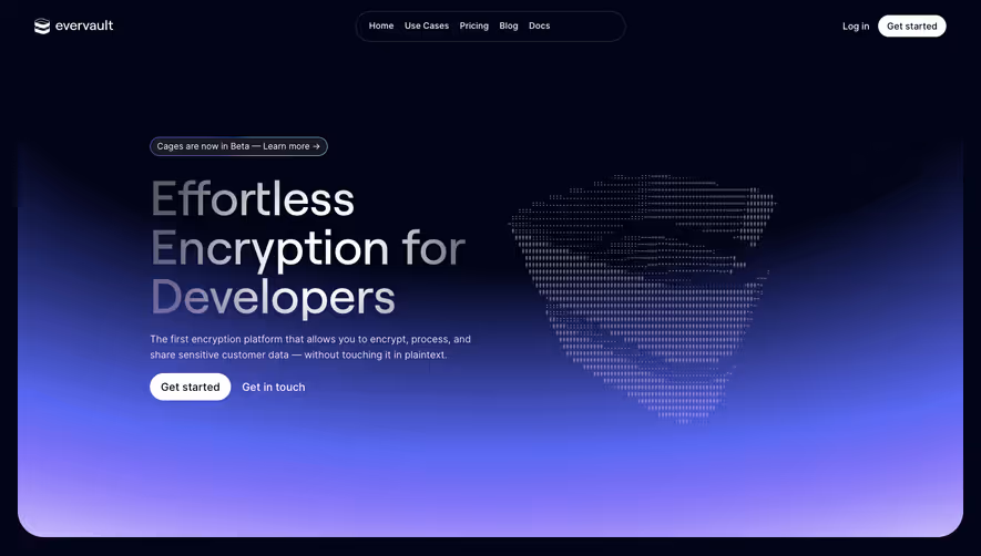 Evervault Landing Page