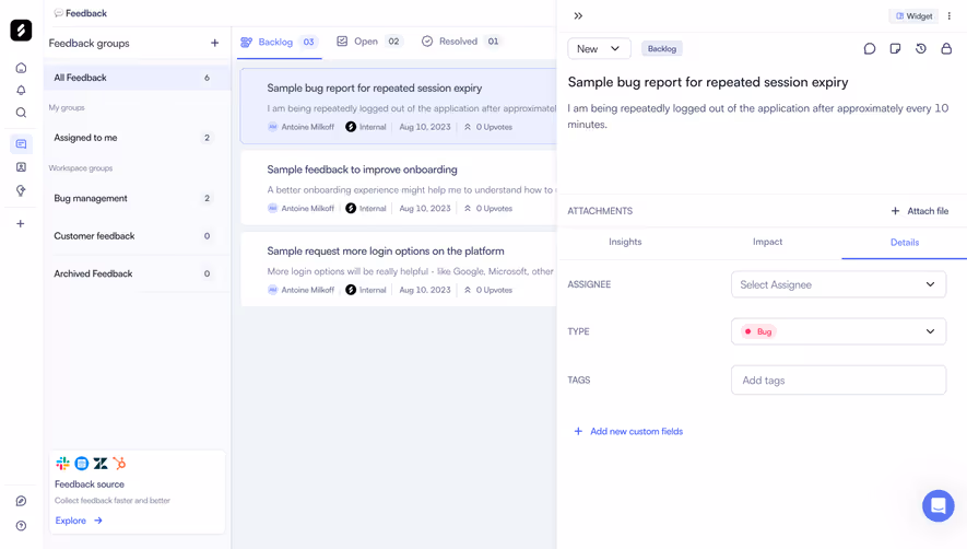 Zeda.io Feedback Details