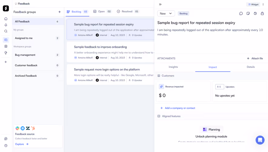 Zeda.io Feedback Details