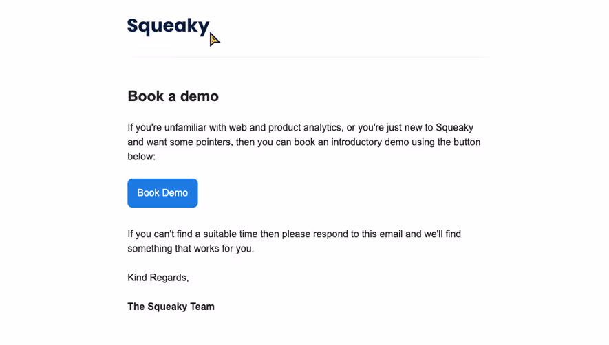 Squeaky Onboarding Email Flow