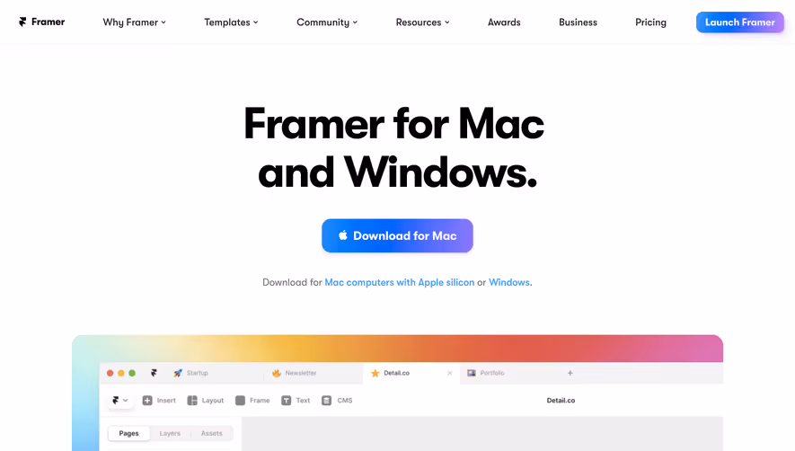 Framer Download Page