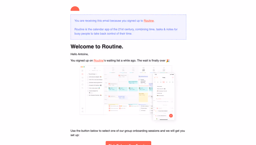 Routine Early Access Emails