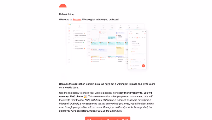 Routine Early Access Emails