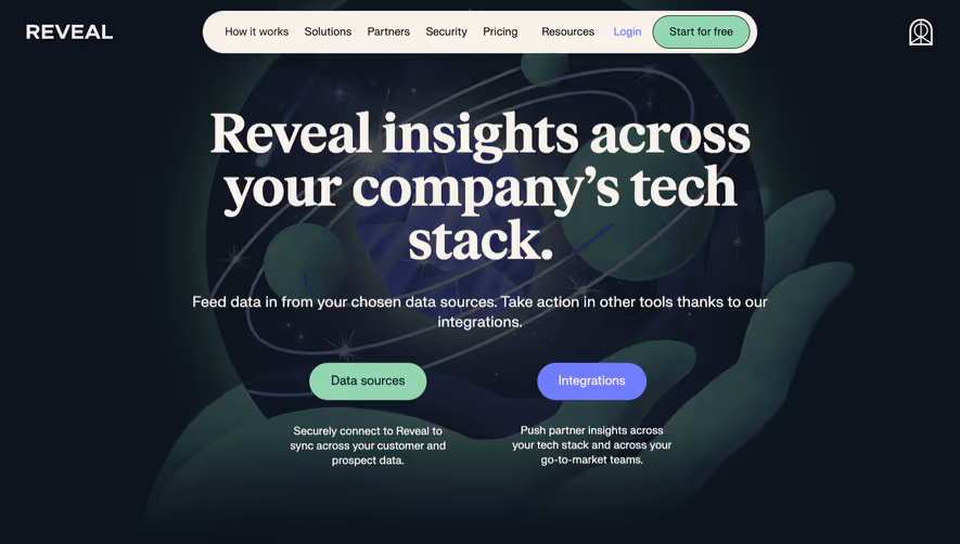 Reveal Integrations Page
