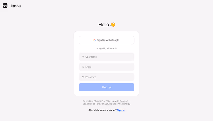 FlowMapp Signup Page
