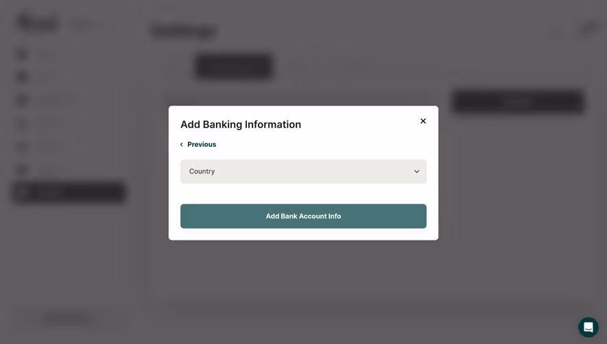 Ruul Add Banking Information