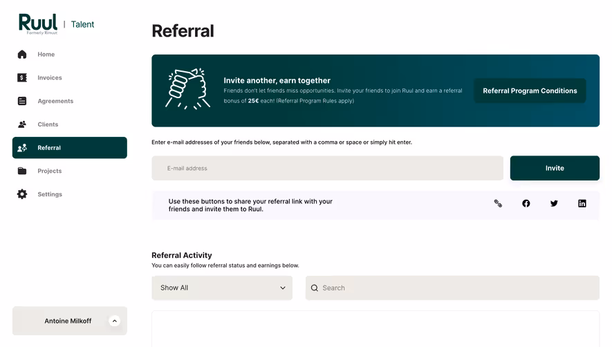 Ruul Referral Dashboard