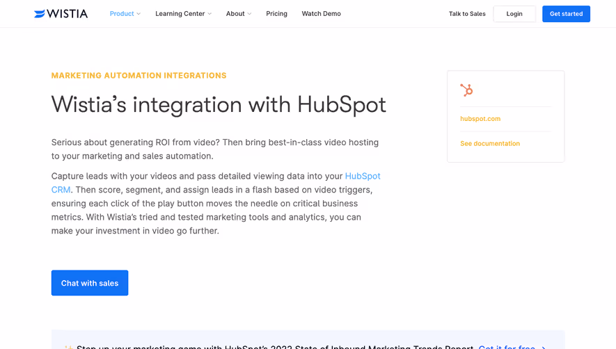 Wistia Integration Item