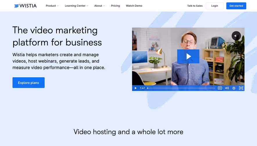Wistia Landing Page