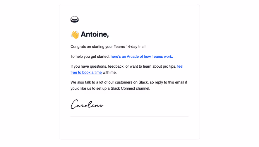 Arcade Free Trial Emails