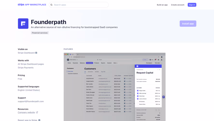 Stripe Integrations Page