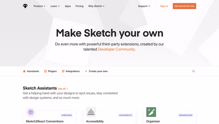 Sketch Integrations Page