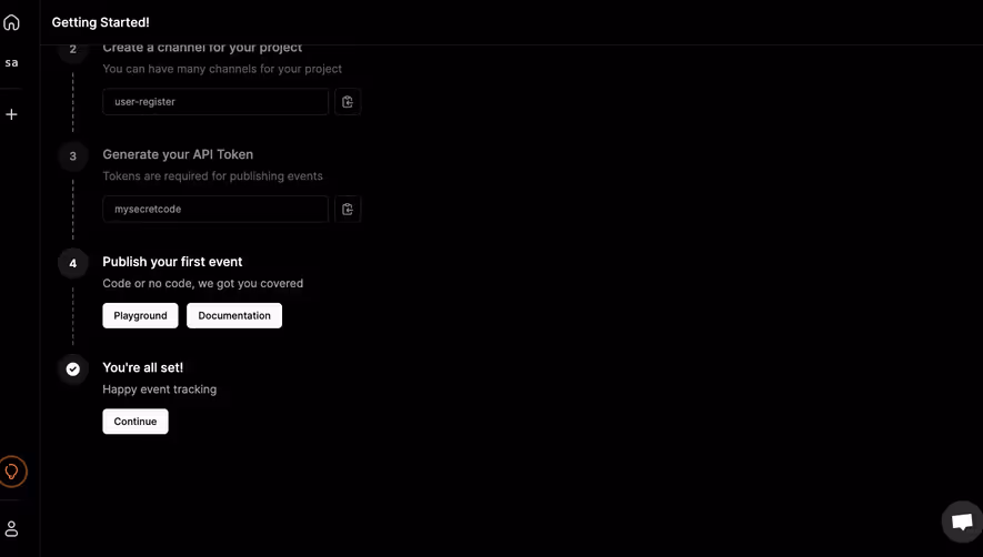 Logsnag User Onboarding