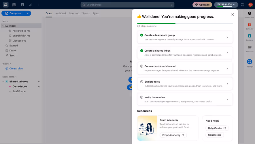 Front User Onboarding