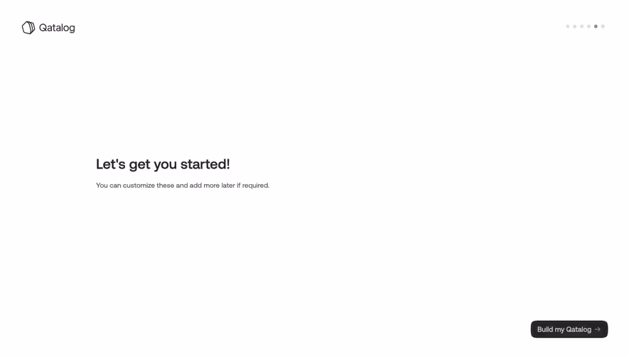 Qatalog Account Setup