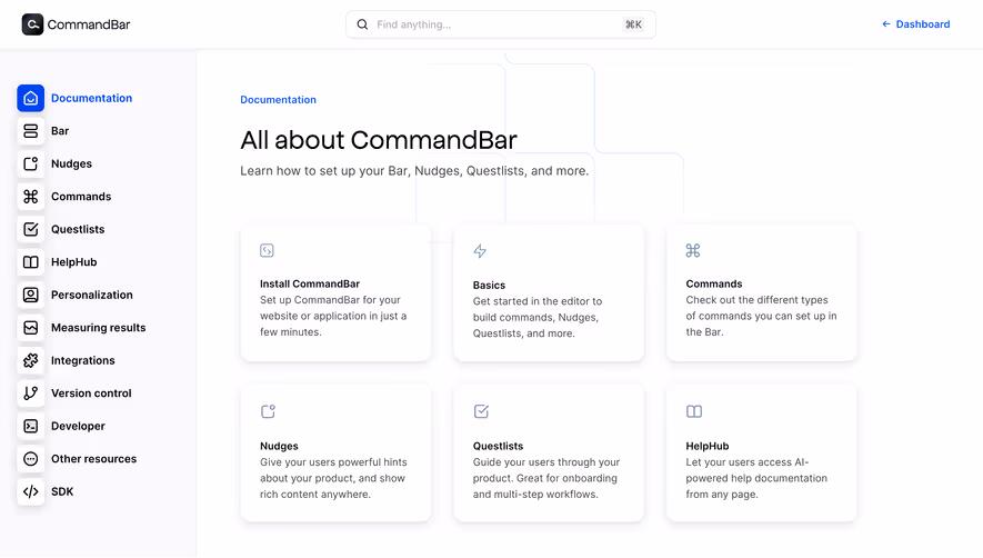 CommandBar Documentation
