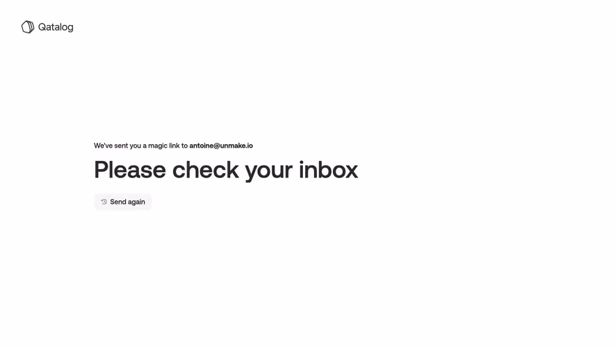 Qatalog Magic Link Sent