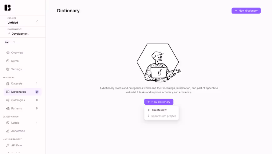 Lettria Create A Dictionary
