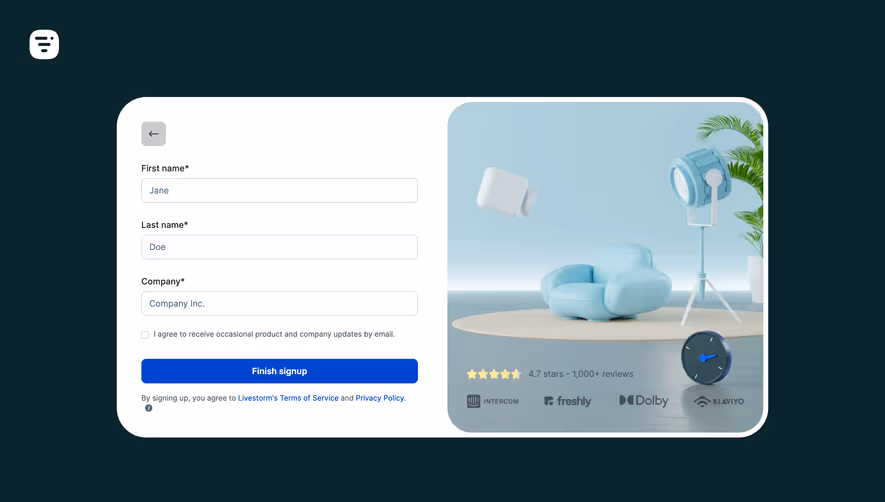 Livestorm Account Setup