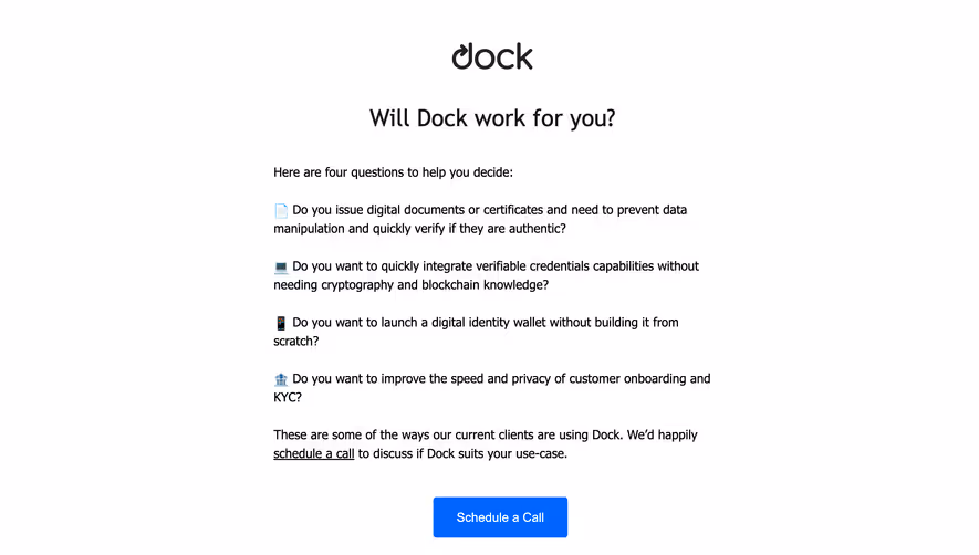 Dock Activation Emails