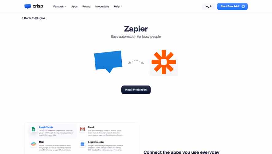 Crisp Integrations Page