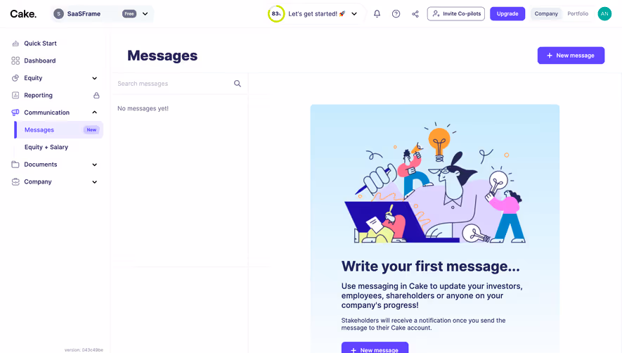 Cake Equity Empty Inbox
